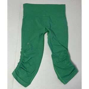 Lululemon In the Flow Crop Pant Green Size 4 NO TAG Preowned